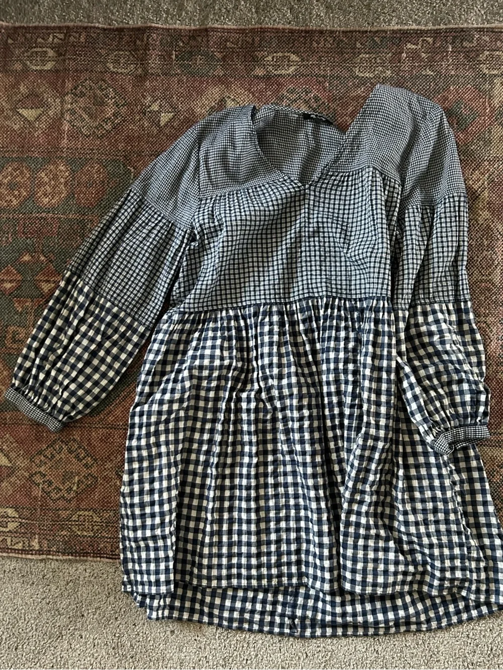 Madewell Blue & White Gingham Mini Dress - Picture 6 of 7